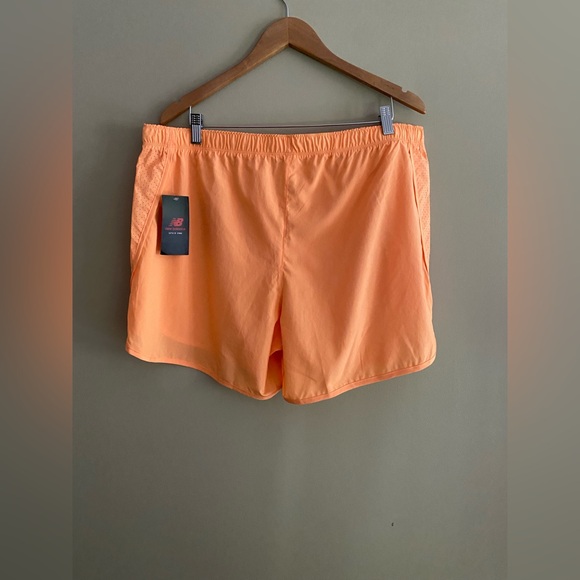 New Balance Orange Athletic Shorts Moisture-Wicking Design - Picture 7 of 17